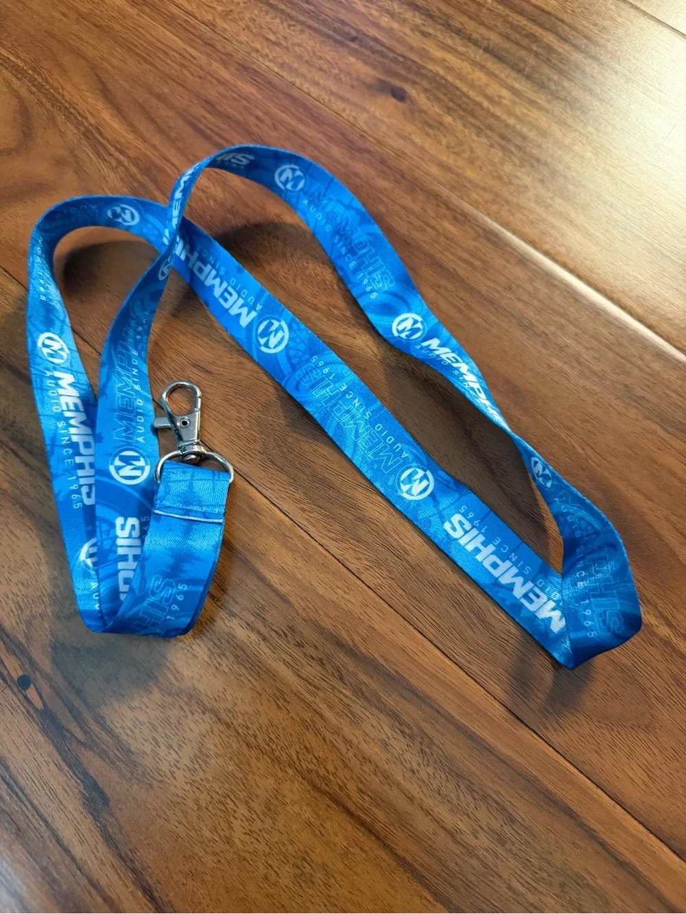 Memphis Blue Promo Lanyard with Metal Clip